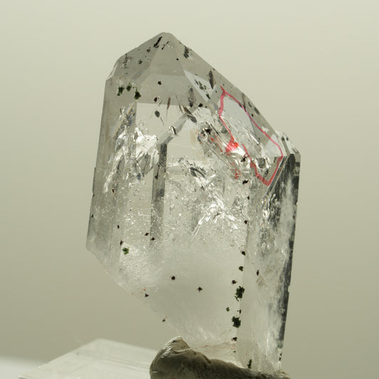 Enhydro Harlekin Phantom Amethyst Spitze, große Blase Streep Mine, Namibia 36*22*113mm #14249