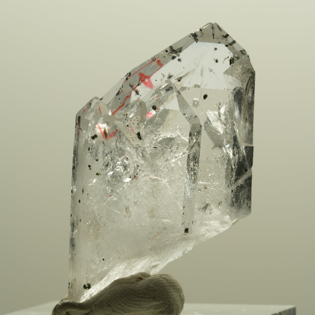 Enhydro Harlekin Phantom Amethyst Spitze, große Blase Streep Mine, Namibia 36*22*113mm #14249