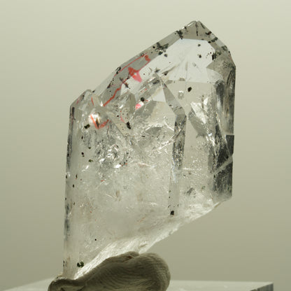 Enhydro Harlekin Phantom Amethyst Spitze, große Blase Streep Mine, Namibia 36*22*113mm #14249