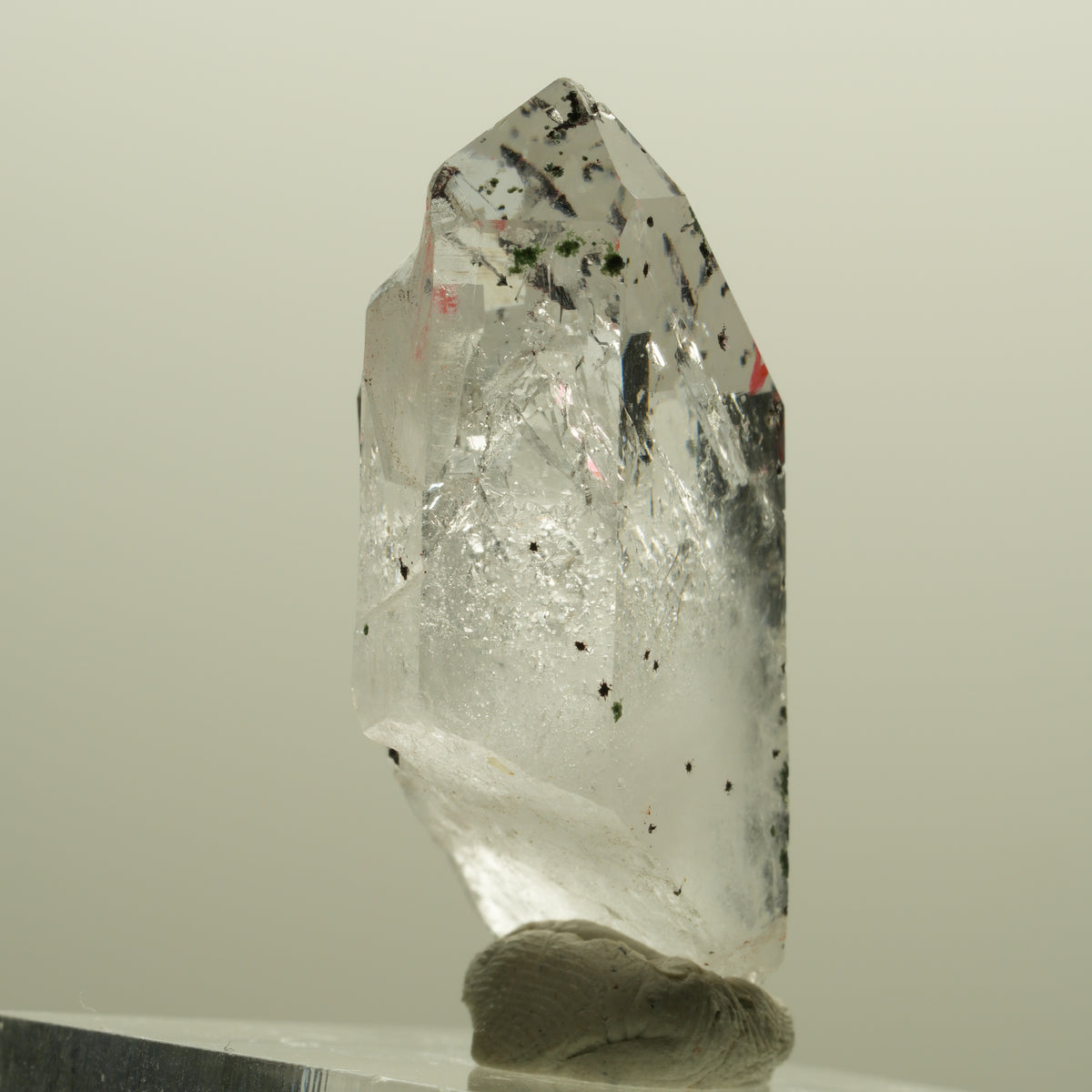 Enhydro Harlekin Phantom Amethyst Spitze, große Blase Streep Mine, Namibia 36*22*113mm #14249