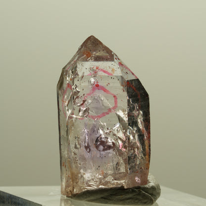 Enhydro Harlekin Phantom Amethyst Spitze, 4x Blase Goboboseb, Namibia 25*14*10mm #14252