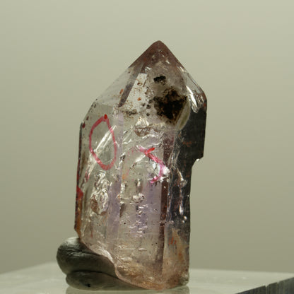 Enhydro Harlekin Phantom Amethyst Spitze, 4x Blase Goboboseb, Namibia 25*14*10mm #14252