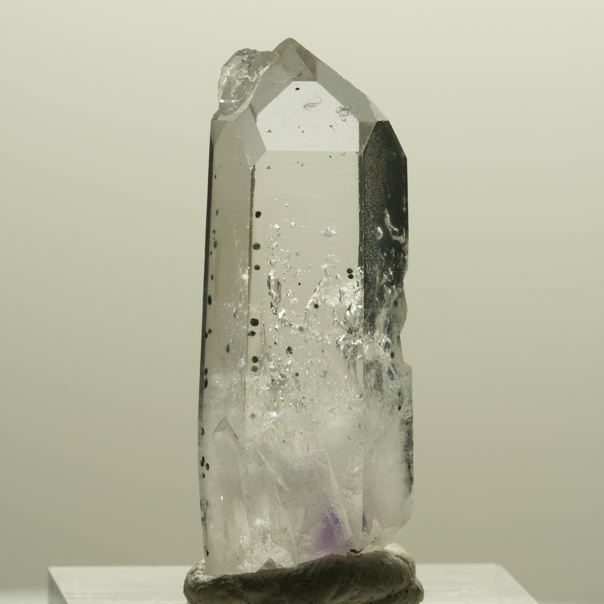 Seltene Skelett Phantom Amethyst mit Hämatit Streep Mine Goboboseb Namibia 35*12*11mm #14253