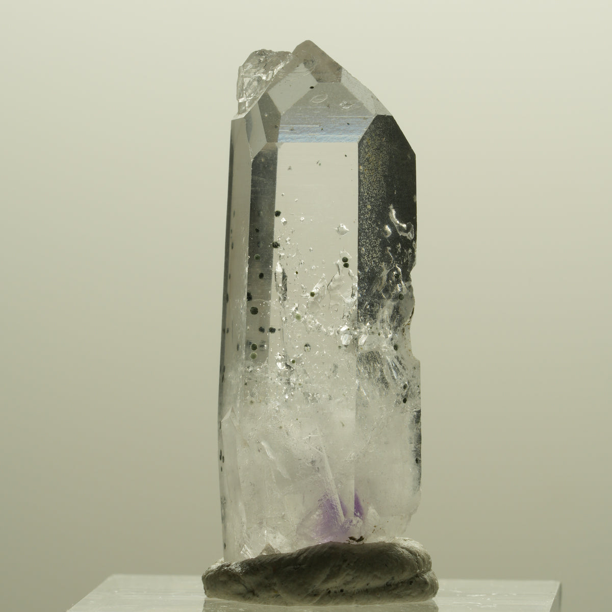 Seltene Skelett Phantom Amethyst mit Hämatit Streep Mine Goboboseb Namibia 35*12*11mm #14253