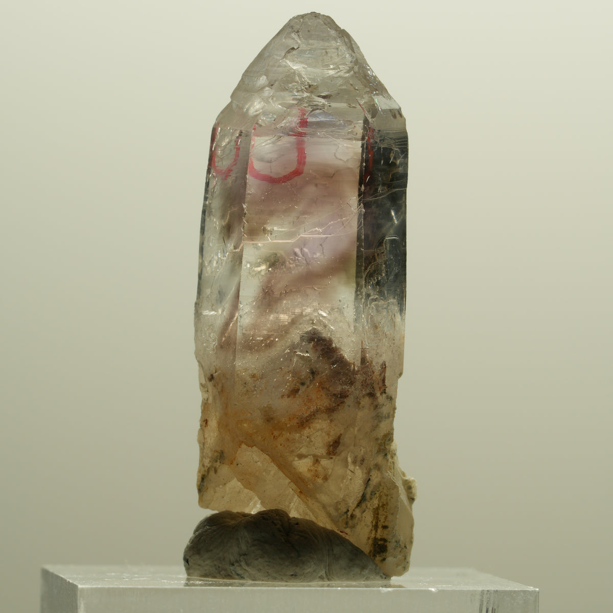 Enhydro Skelett Phantom Amethyst Spitze, 1x Blase Goboboseb, Namibia 37*15*10mm #14255