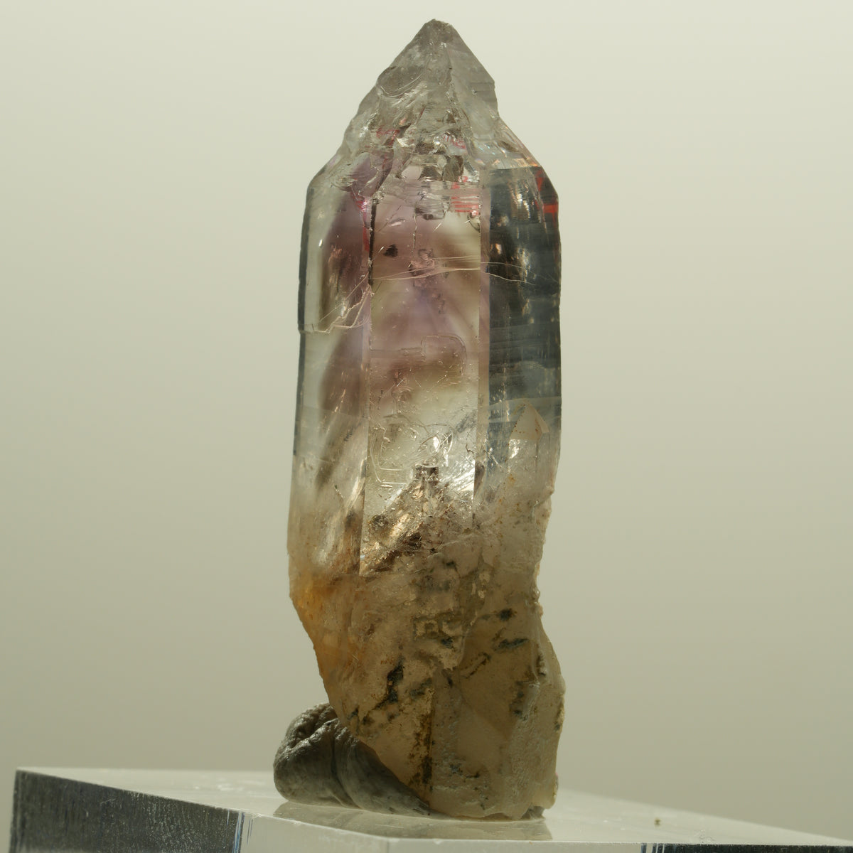 Enhydro Skelett Phantom Amethyst Spitze, 1x Blase Goboboseb, Namibia 37*15*10mm #14255