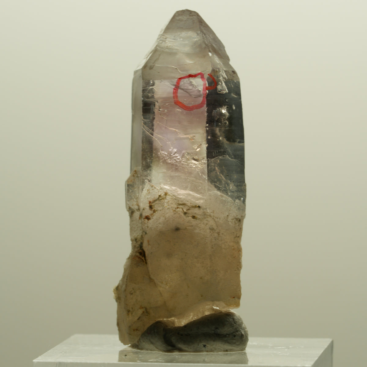 Enhydro Skelett Phantom Amethyst Spitze, 1x Blase Goboboseb, Namibia 37*15*10mm #14255