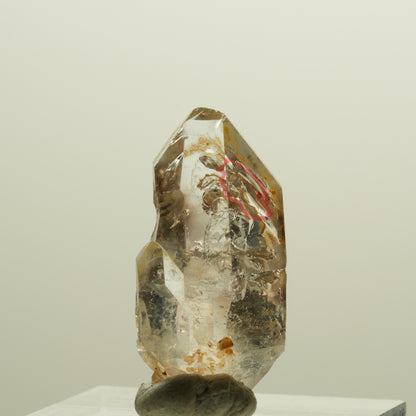 Enhydro Phantom Rauchquarz Skelett Doppelender, 1x Blase Goboboseb, Namibia 27*15*13mm #14261