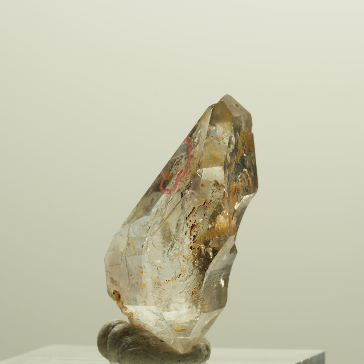 Enhydro Phantom Rauchquarz Skelett Doppelender, 1x Blase Goboboseb, Namibia 27*15*13mm #14261