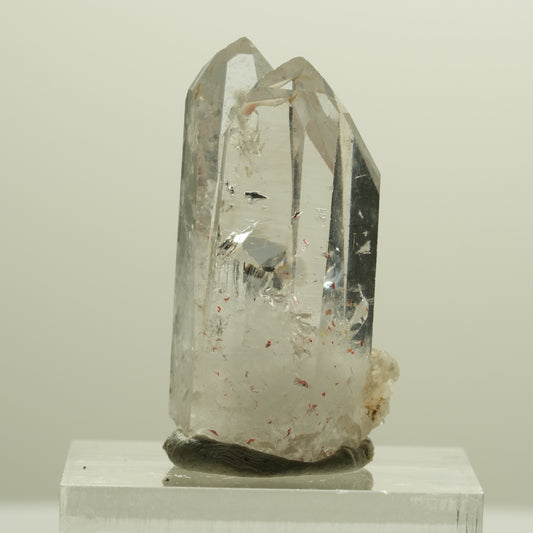 Seltene Skelett Phantom Amethyst mit Hämatit Streep Mine Goboboseb Namibia 30*16*14mm #14263