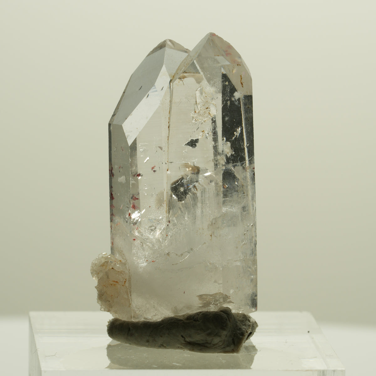 Seltene Skelett Phantom Amethyst mit Hämatit Streep Mine Goboboseb Namibia 30*16*14mm #14263