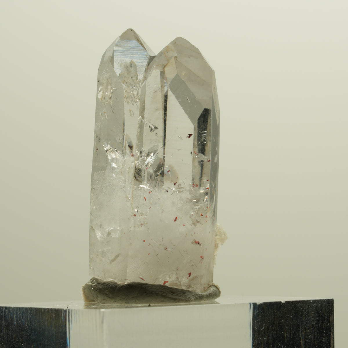 Seltene Skelett Phantom Amethyst mit Hämatit Streep Mine Goboboseb Namibia 30*16*14mm #14263