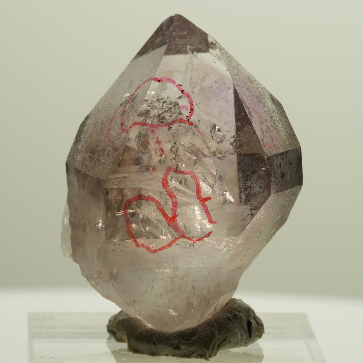 Enhydro Skelett Phantom Amethyst Zepter Spitze, 4x Blase Goboboseb, Namibia 33*26*17mm #14264