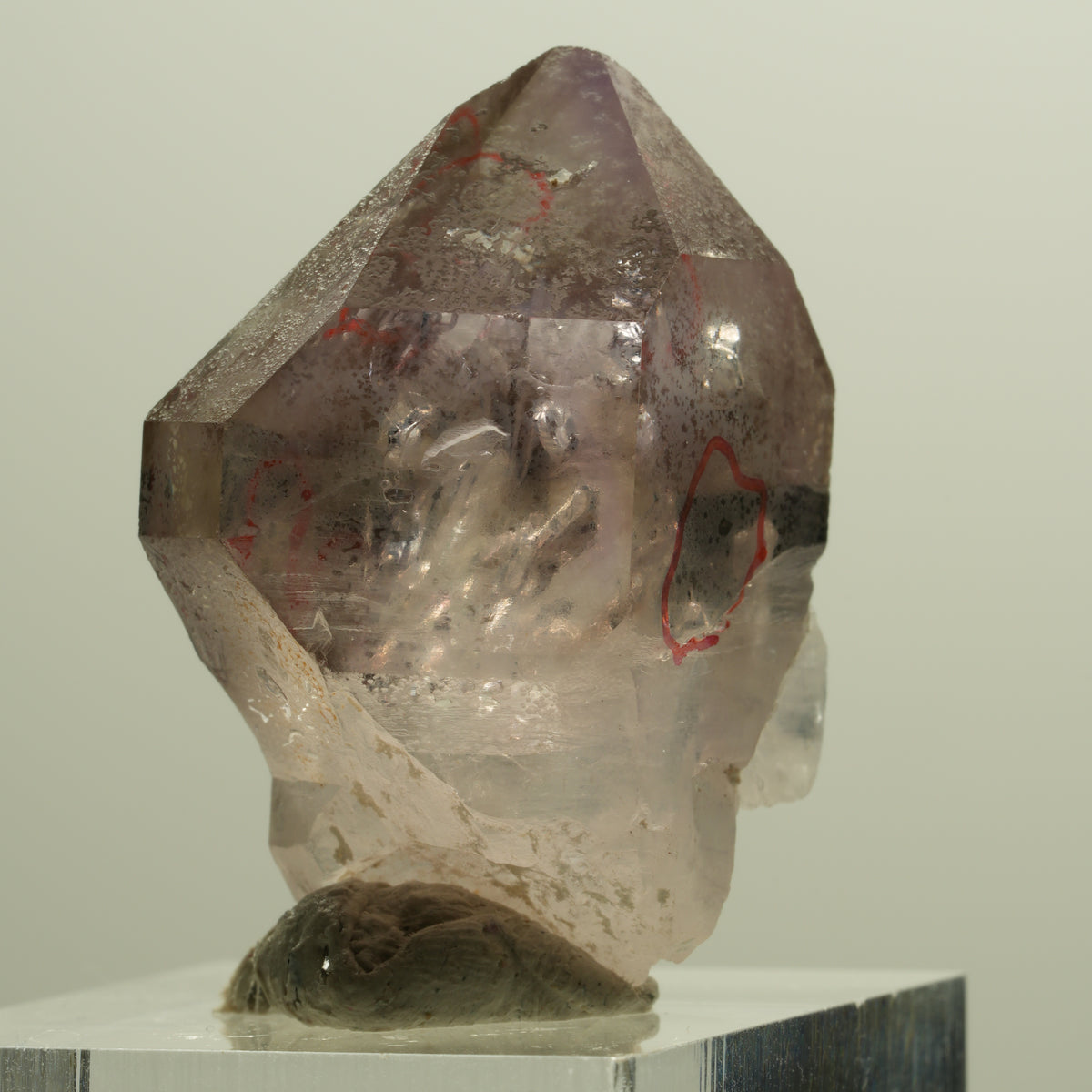 Enhydro Skelett Phantom Amethyst Zepter Spitze, 4x Blase Goboboseb, Namibia 33*26*17mm #14264