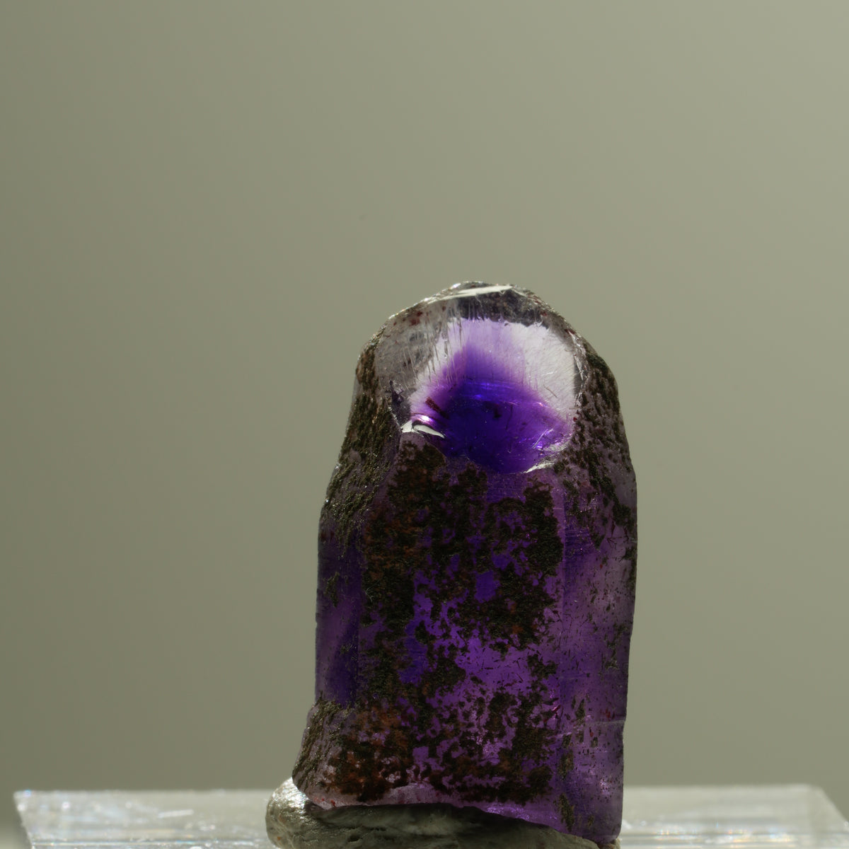 Seltene Skelett Phantom Amethyst Spitze Goboboseb, Namibia 19*11*8mm #14271