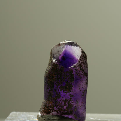 Seltene Skelett Phantom Amethyst Spitze Goboboseb, Namibia 19*11*8mm #14271
