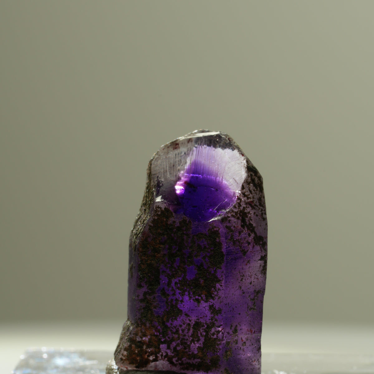 Seltene Skelett Phantom Amethyst Spitze Goboboseb, Namibia 19*11*8mm #14271