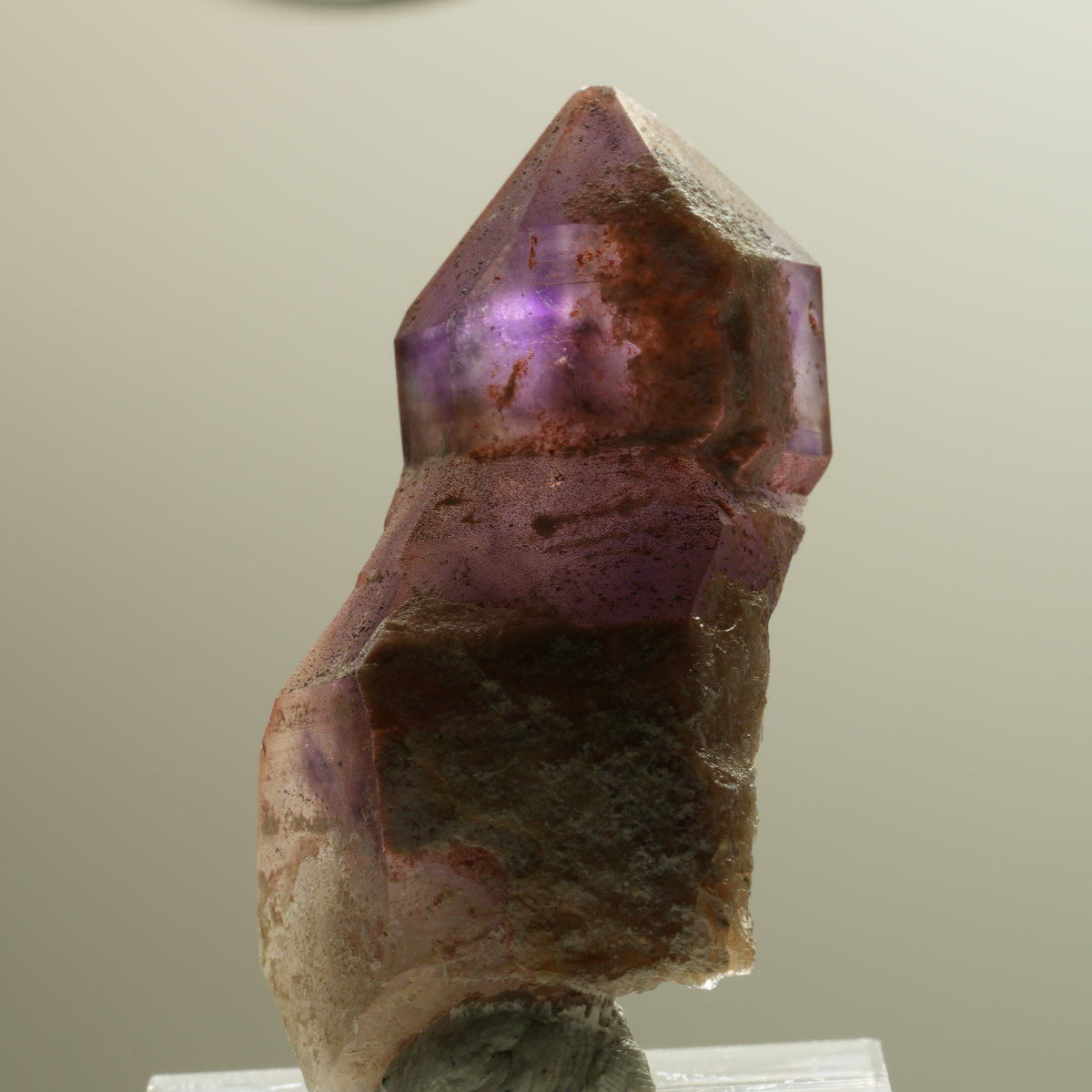 Seltene Phantom Amethyst Skelett Zepter Spitze Brandberg, Namibia 41*22*15mm #14279