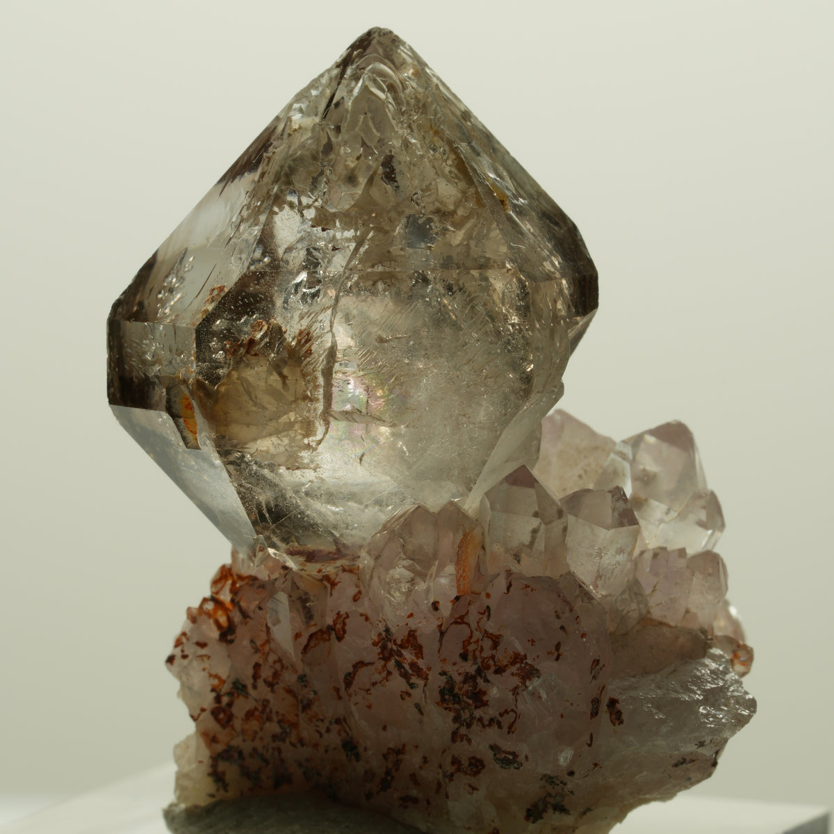 Skelett Fenster Phantom Rauchquarz Zepter Spitze Goboboseb, Namibia 34*26*24mm #14280