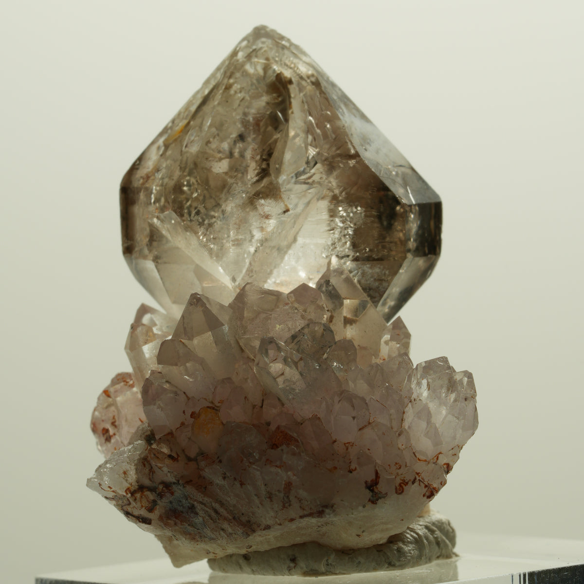Skelett Fenster Phantom Rauchquarz Zepter Spitze Goboboseb, Namibia 34*26*24mm #14280