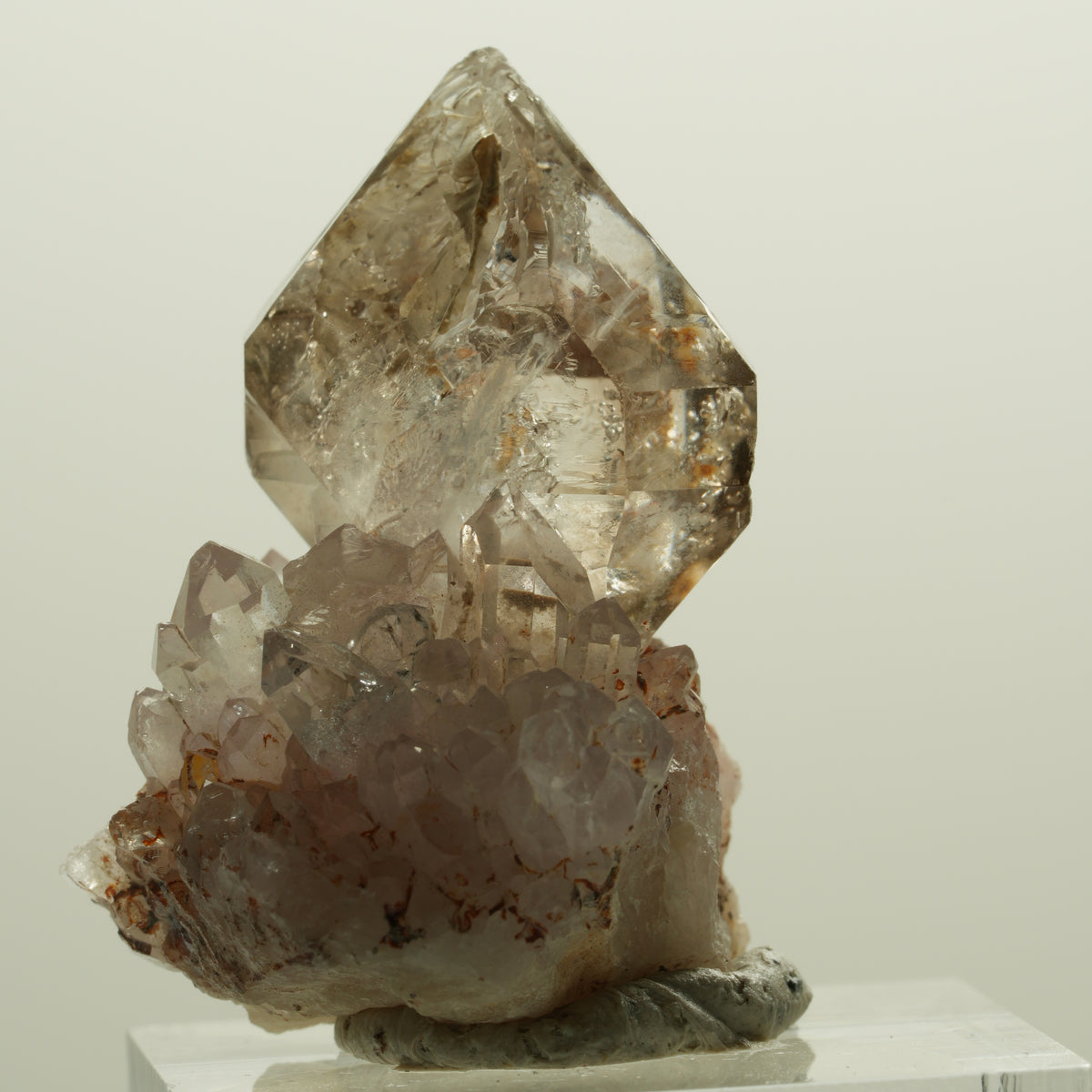 Skelett Fenster Phantom Rauchquarz Zepter Spitze Goboboseb, Namibia 34*26*24mm #14280