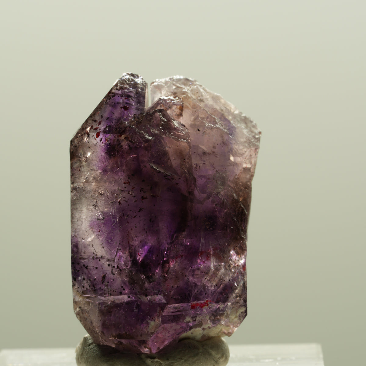 Enhydro Skelett Phantom Amethyst Spitze, 3x Blase Brandberg, Namibia 26*18*14mm #14286