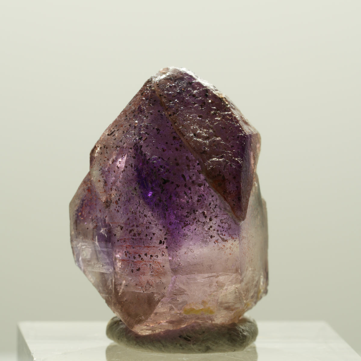 Enhydro Skelett Phantom Amethyst mit Hämatit, 1x Blase Brandberg, Namibia 25*17*18mm #14288