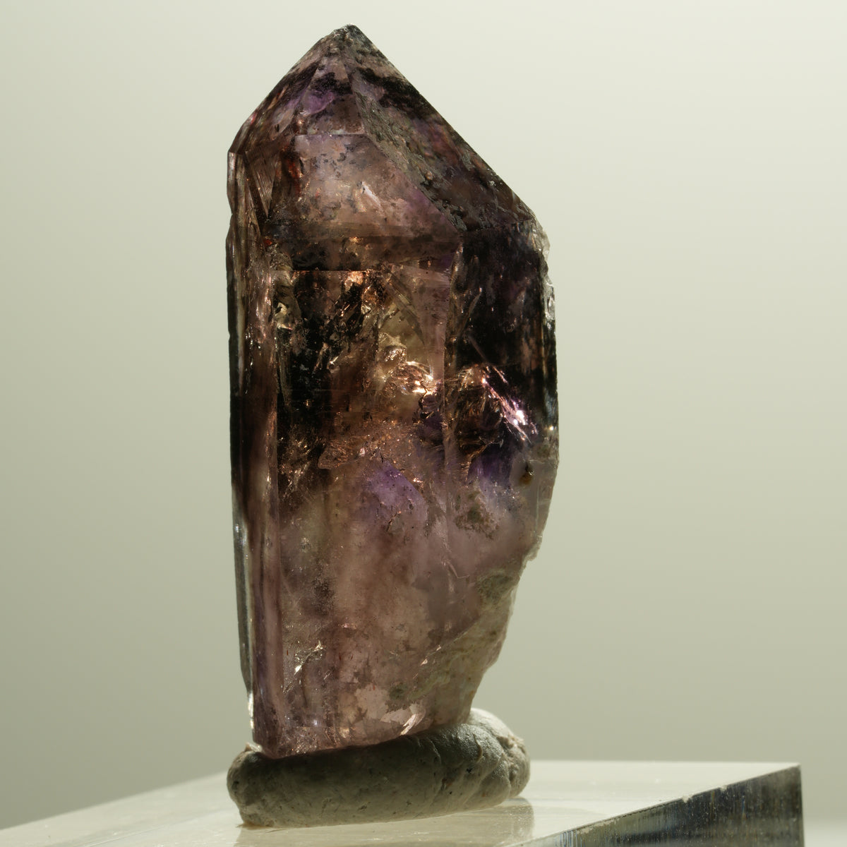 Enhydro Skelett Phantom Amethyst Spitze, 1x Blase Brandberg, Namibia 35*14*12mm #14292