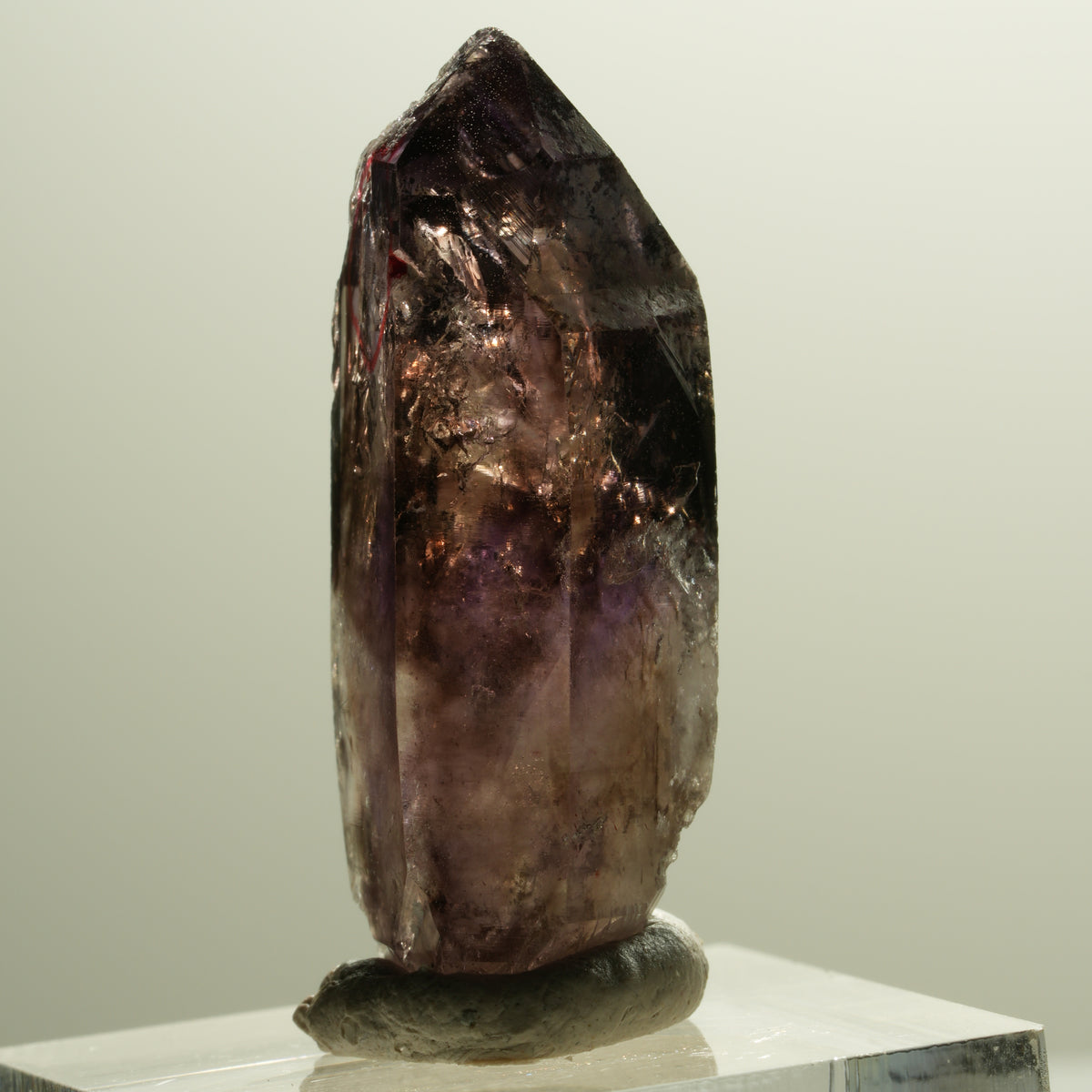 Enhydro Skelett Phantom Amethyst Spitze, 1x Blase Brandberg, Namibia 35*14*12mm #14292