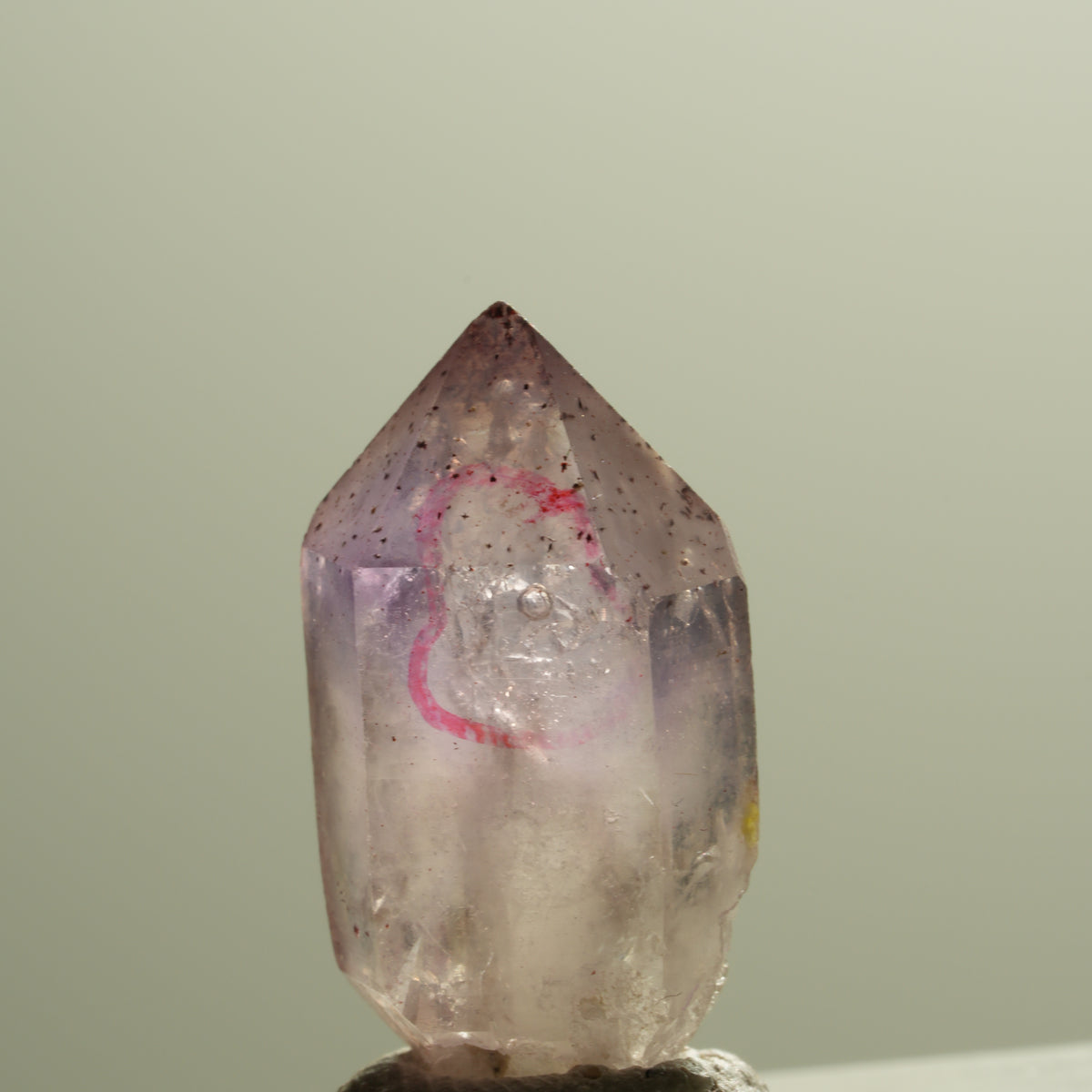 Enhydro Skelett Phantom Amethyst Zepter Spitze, 1x Blase Brandberg, Namibia 21*10*10mm #14294