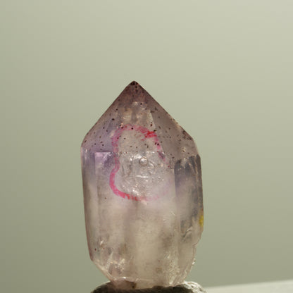 Enhydro Skelett Phantom Amethyst Zepter Spitze, 1x Blase Brandberg, Namibia 21*10*10mm #14294