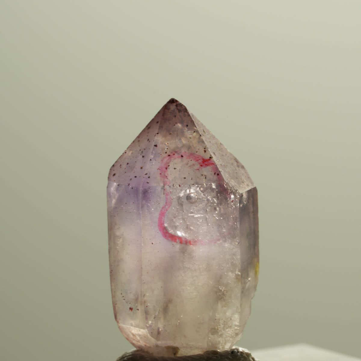 Enhydro Skelett Phantom Amethyst Zepter Spitze, 1x Blase Brandberg, Namibia 21*10*10mm #14294