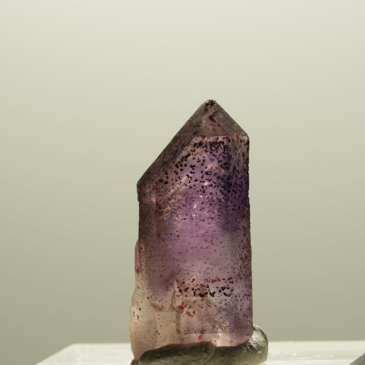 Seltene Skelett Phantom Amethyst mit Hämatit Brandberg, Namibia 24*12*9mm #14299