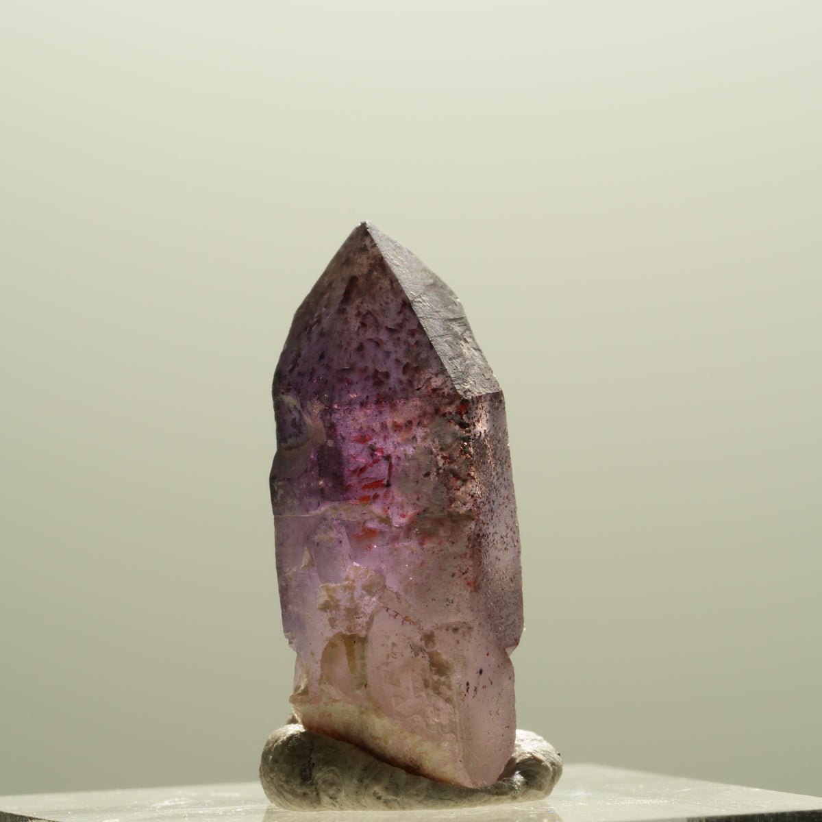 Seltene Skelett Phantom Amethyst mit Hämatit Brandberg, Namibia 24*12*9mm #14299