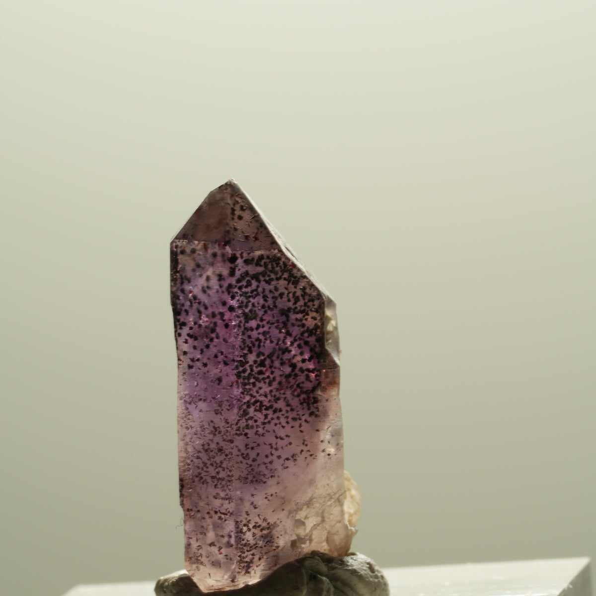 Seltene Skelett Phantom Amethyst mit Hämatit Brandberg, Namibia 24*12*9mm #14299
