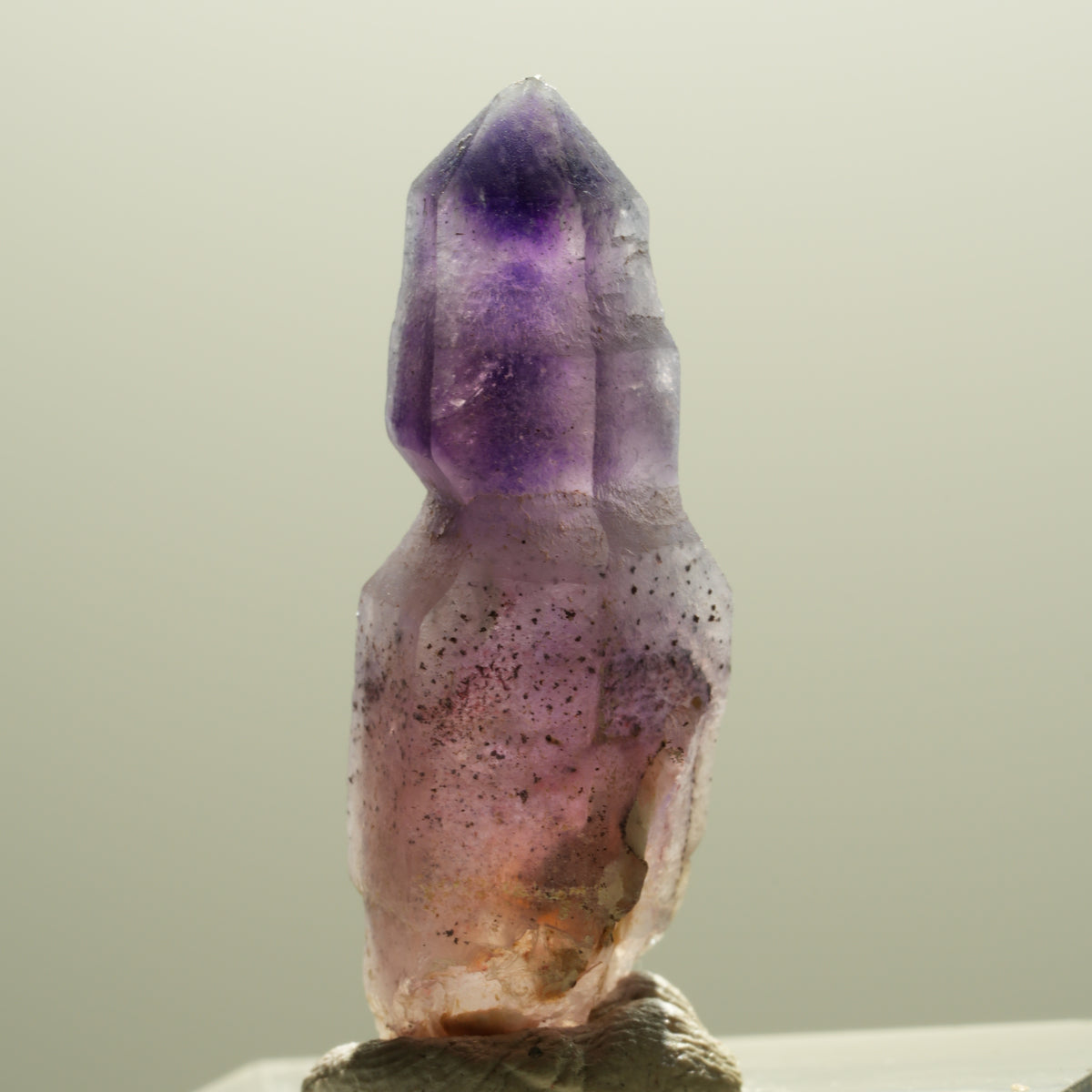 Seltene Phantom Amethyst Skelett Zepter Spitze Brandberg, Namibia 31*10*10mm #14300
