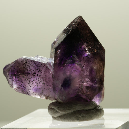 Seltene Phantom Amethyst Skelett Zepter Stufe Brandberg, Namibia 27*25*20mm #14302