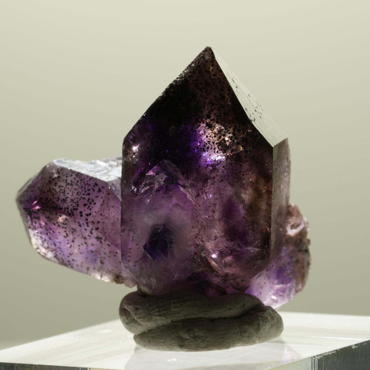Seltene Phantom Amethyst Skelett Zepter Stufe Brandberg, Namibia 27*25*20mm #14302