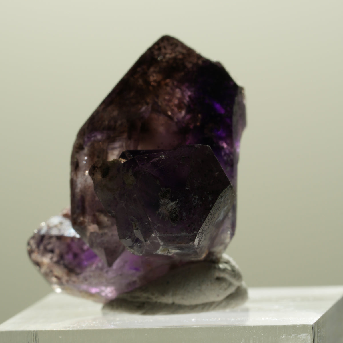 Seltene Phantom Amethyst Skelett Zepter Stufe Brandberg, Namibia 27*25*20mm #14302