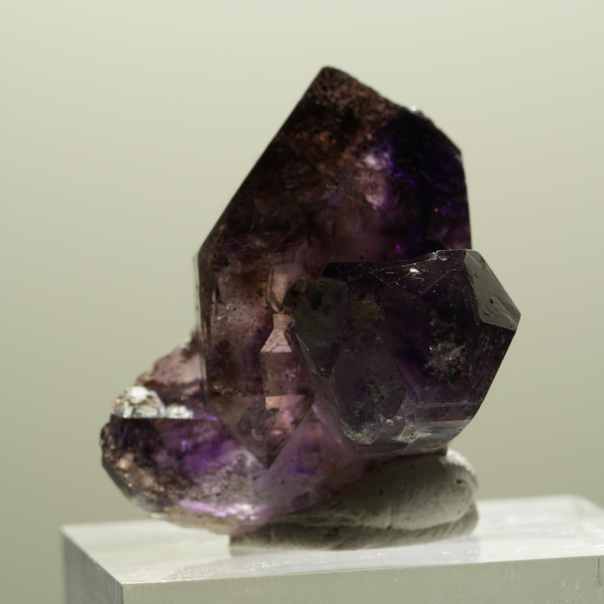 Seltene Phantom Amethyst Skelett Zepter Stufe Brandberg, Namibia 27*25*20mm #14302