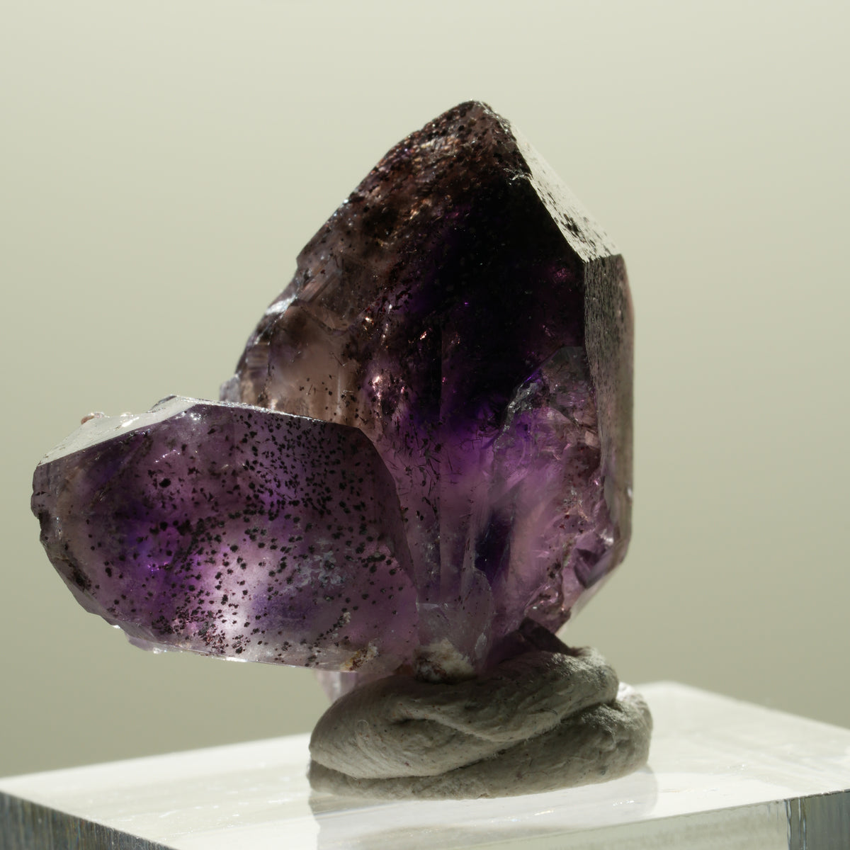 Seltene Phantom Amethyst Skelett Zepter Stufe Brandberg, Namibia 27*25*20mm #14302