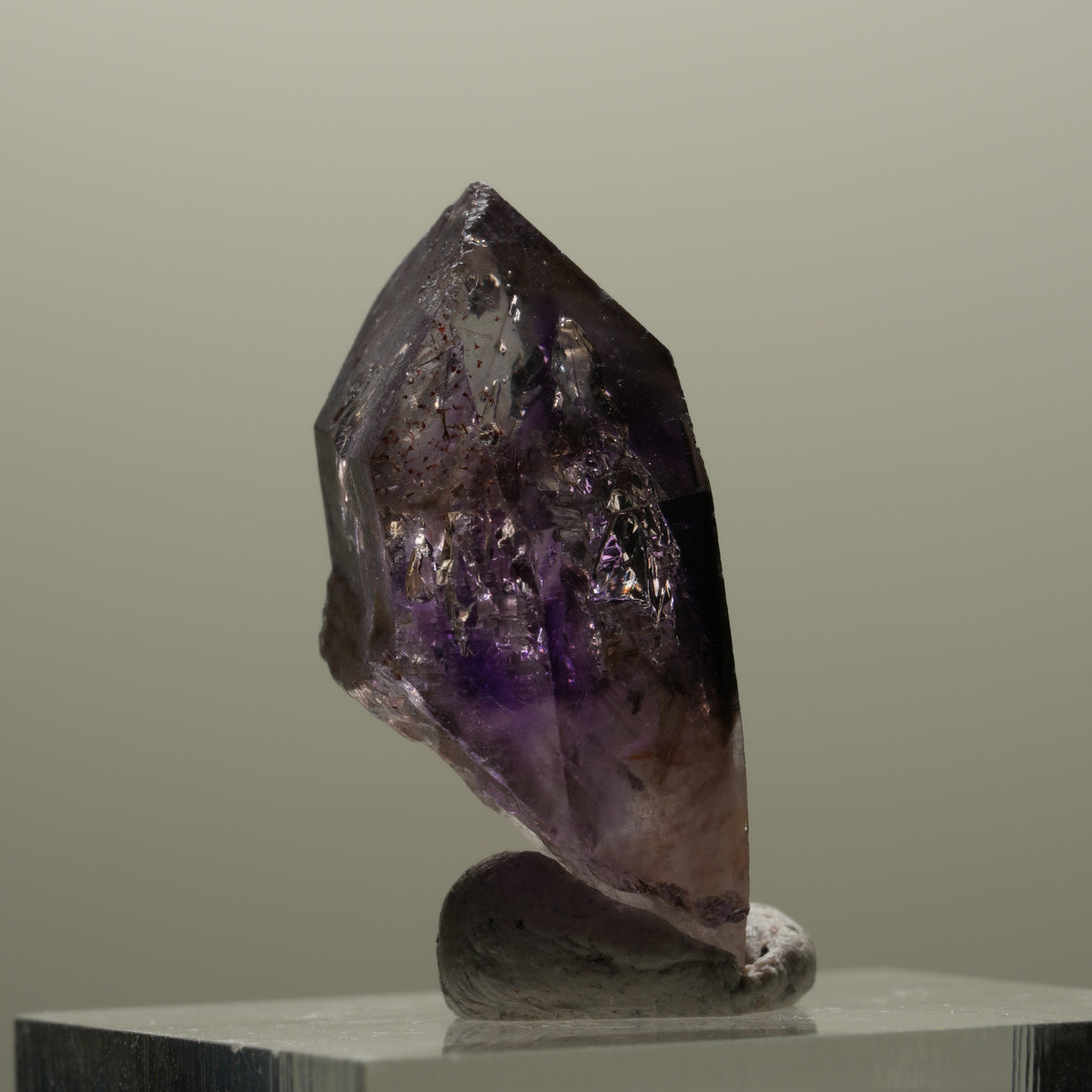 Seltene Skelett Phantom Amethyst Fenster Spitze Brandberg, Namibia 26*16*11mm #14312
