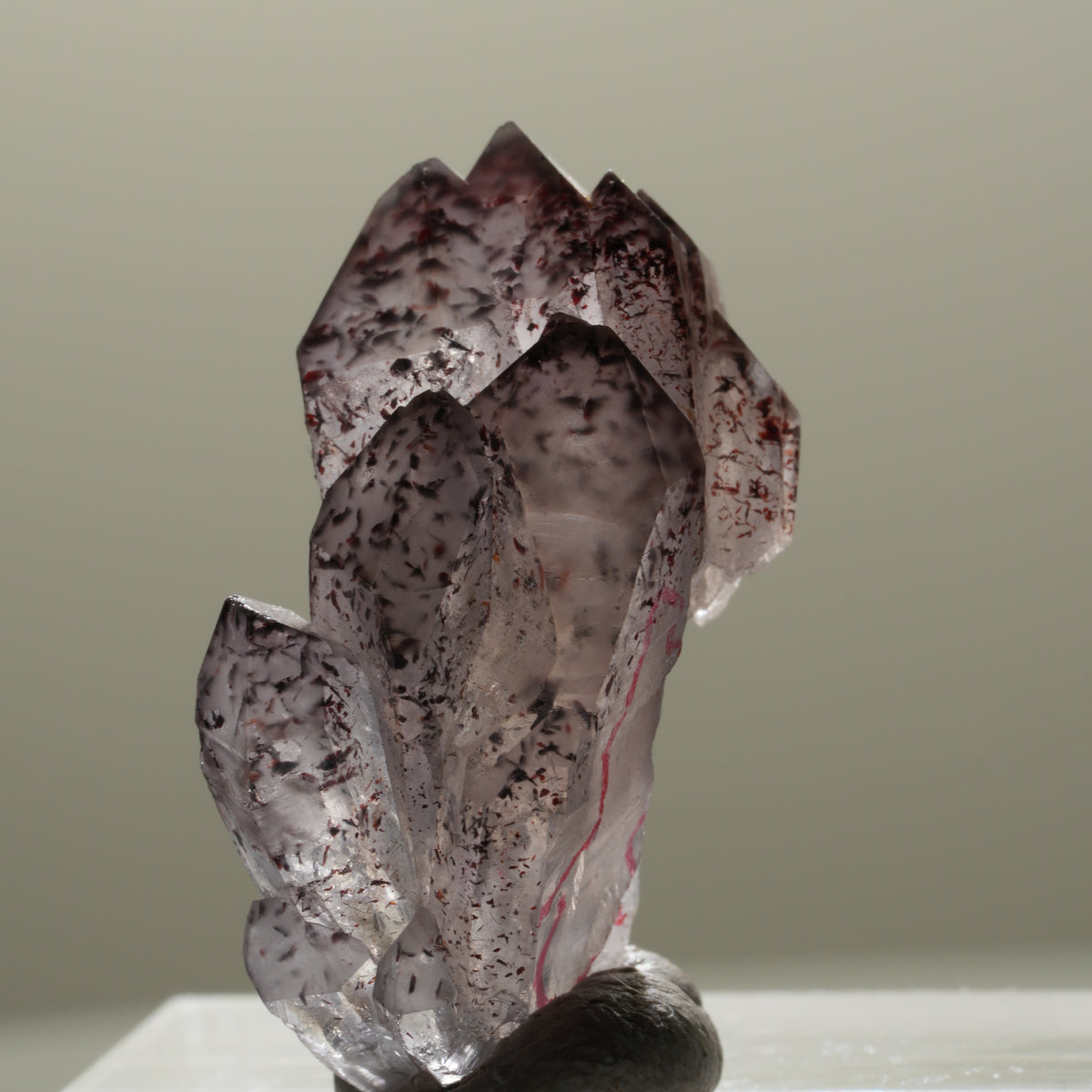 Enhydro Skelett Phantom Amethyst mit Hämatit, 1x Blase Brandberg, Namibia 27*11*15mm #14313