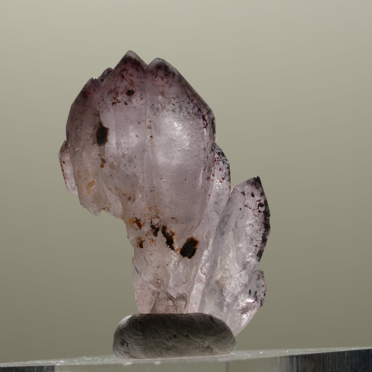 Enhydro Skelett Phantom Amethyst mit Hämatit, 1x Blase Brandberg, Namibia 27*11*15mm #14313
