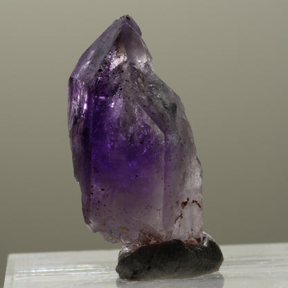 Seltene Phantom Skelett Amethyst mit Eisen Spitze Brandberg, Namibia 24*13*12mm #14317