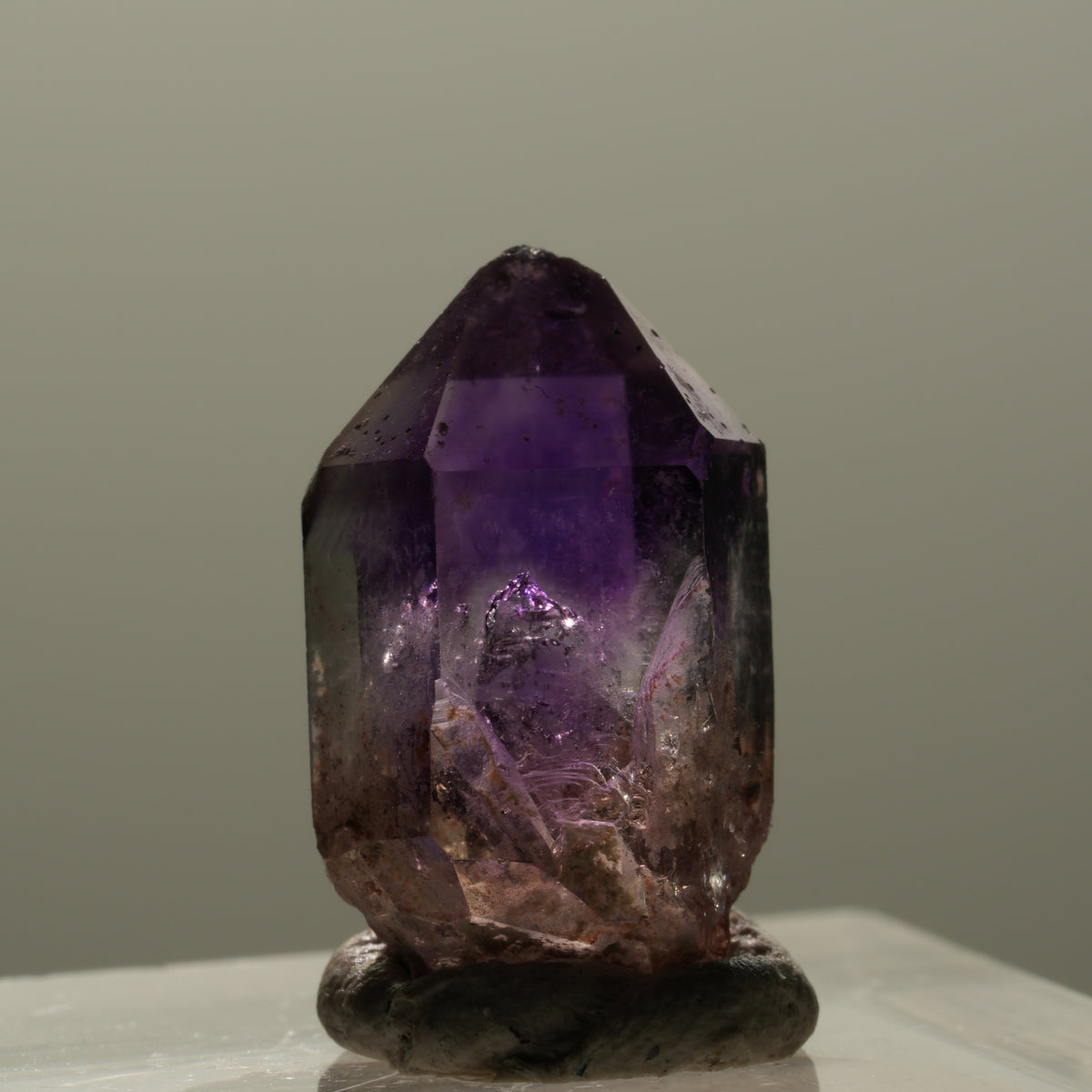 Seltene Phantom Amethyst Zepter Spitze Brandberg, Namibia 20*11*11mm #14318