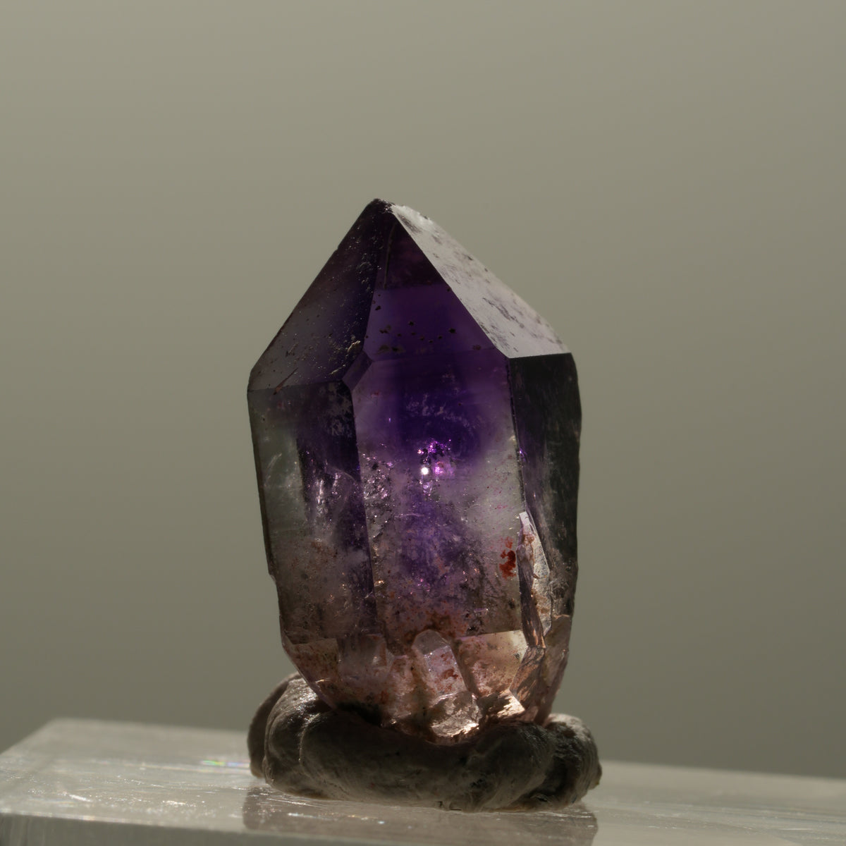Seltene Phantom Amethyst Zepter Spitze Brandberg, Namibia 20*11*11mm #14318