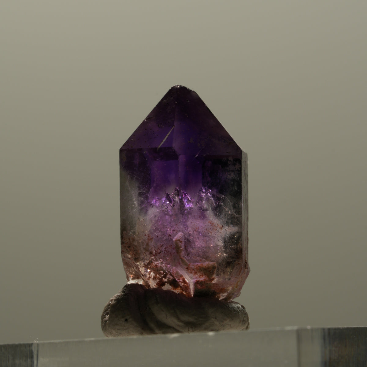 Seltene Phantom Amethyst Zepter Spitze Brandberg, Namibia 20*11*11mm #14318