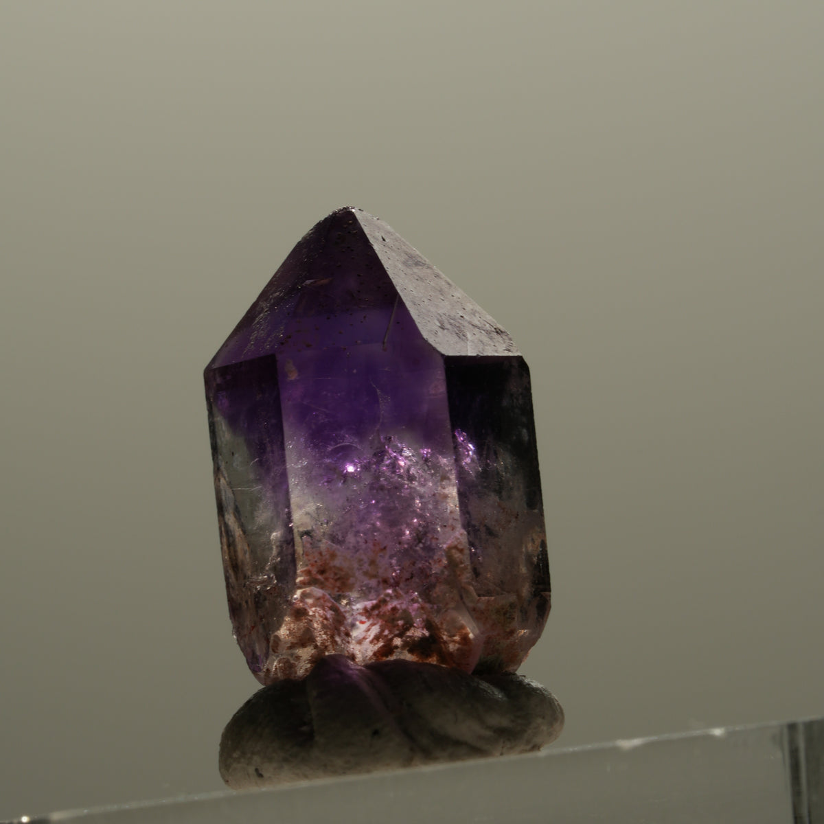 Seltene Phantom Amethyst Zepter Spitze Brandberg, Namibia 20*11*11mm #14318