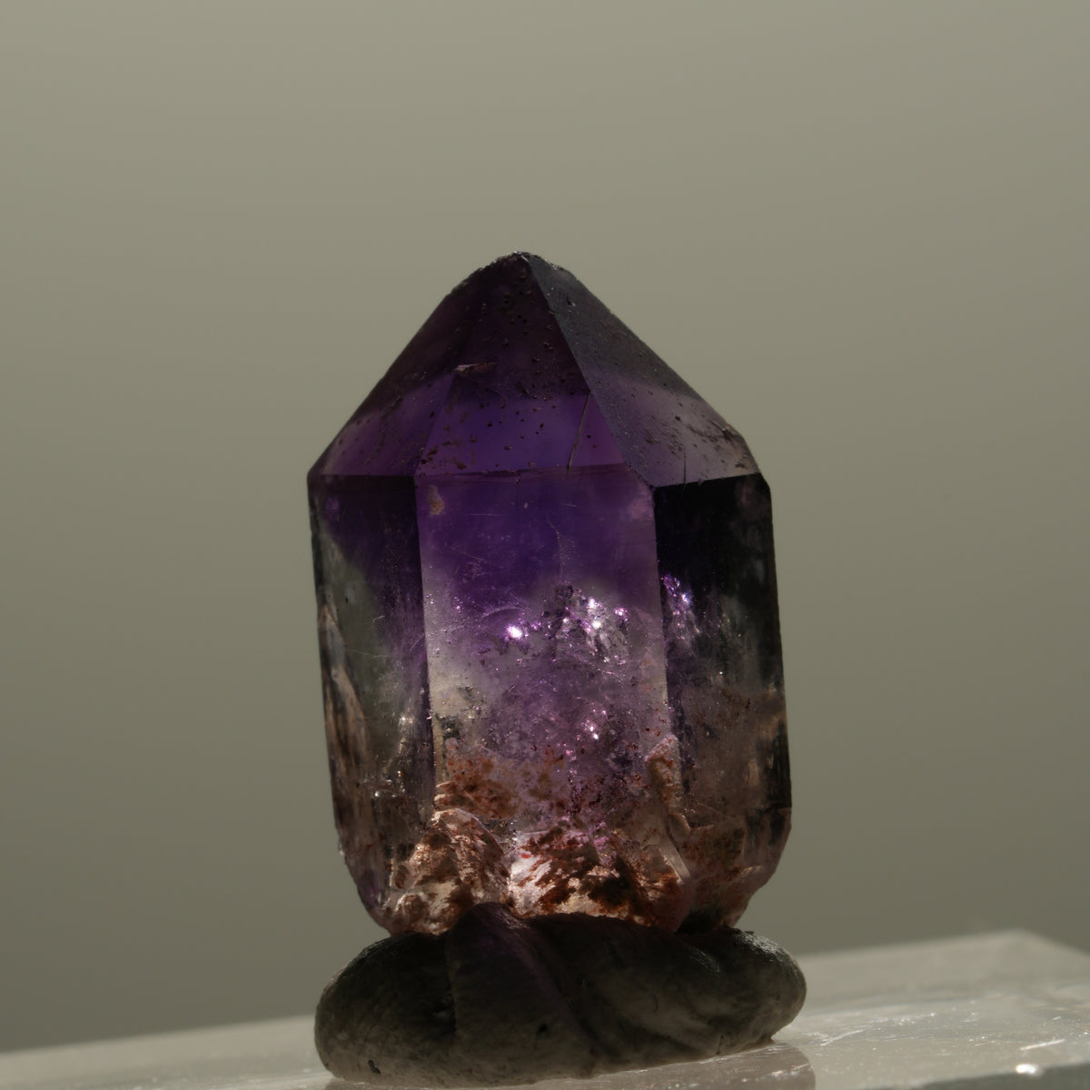 Seltene Phantom Amethyst Zepter Spitze Brandberg, Namibia 20*11*11mm #14318
